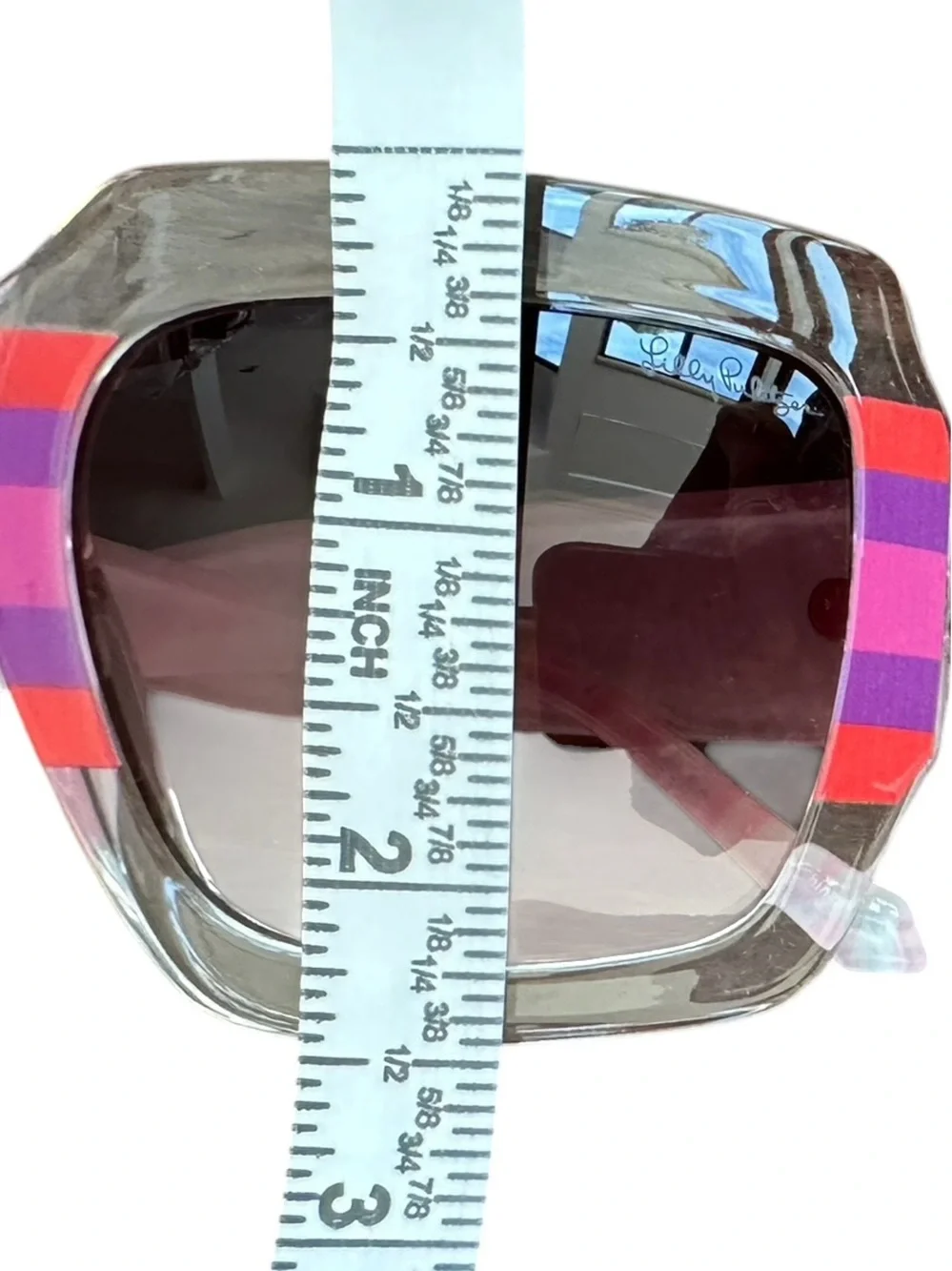 NEW Lilly Pulitzer Square Lens Sunglasses with Case Multi Splashdance One Size